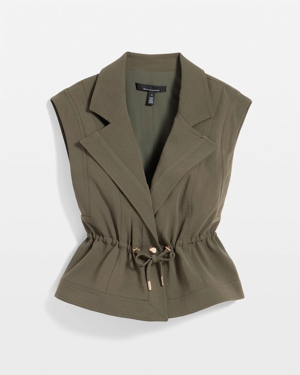 Drawcord-Waist Vest | White House Black Market